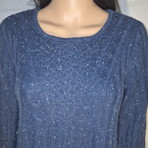 HANNAH Acrylic sweater, Turquoise with white specks in size LG. - Picture 14 of 16